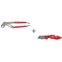 Клещи переставные с губками MAXBITE™ + Нож строительный Milwaukee в подарок!