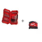 Набор бит Milwaukee Shockwave + Рулетка Milwaukee Autolock в подарок!