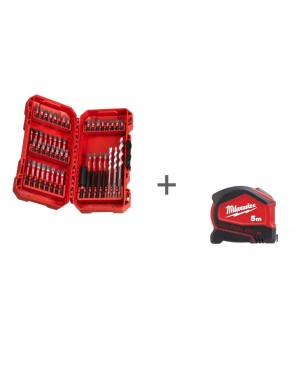 Набор бит Milwaukee Shockwave + Рулетка Milwaukee Autolock в подарок!