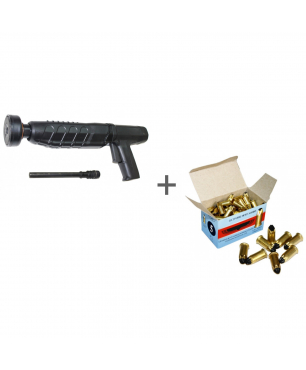 Пороховой пистолет монтажный WALTE PT710 + Патрон Д5 6,8х18 (черный) ГЕФЕСТ (100шт.) в подарок!