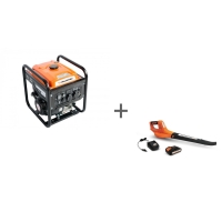 Генератор бензиновый инверторный VILLARTEC GI328 + Воздуходувка аккум. BA20 (с 1 Аккум. 2 Ач. и ЗУ) в подарок!
