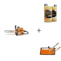 Комплект: Бензопила Villartec SB 018 Legend 16" + Масло адгезионное всесезонное + Заточной набор d4,0 мм
