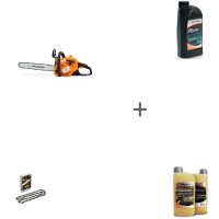 Бензопила VILLARTEC SB401, шина 40 см.(16") Цепь 3/8 1.3 56 зв.+Масло 2Т 100 мл.+Масло Адг.1 л+Цепь
