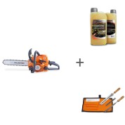Комплект: Бензопила VILLARTEC SB 018 Legend, шина 35 см.(14") + Масло адгезионное всесезонное + Заточной набор d4,0 мм