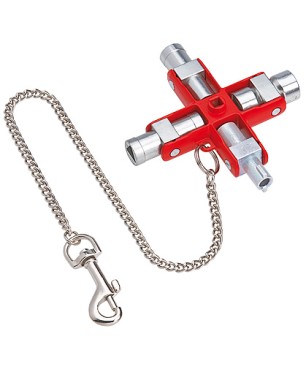 Универсальный ключ для строительства для распространенных шкафов и систем запирания KNIPEX KN-001106