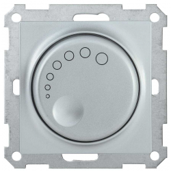 Светорегулятор поворотный с индикацией IEK СС10-1-1-Б 600Вт BOLERO серебряный