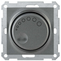 Светорегулятор поворотный с индикацией IEK СС10-1-1-Б 600Вт BOLERO антрацит