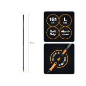 Черенок алюминиевый FISKARS L 161см OneClick