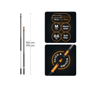 Черенок алюминиевый телескопический FISKARS М 119-174см OneClick