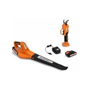 Комплект: Секатор аккумуляторный Villartec SS 20  без АКБ и ЗУ + Воздуходувка аккумуляторная BA 20 + Аккумулятор AS 202 + Зарядное устройство AC 202