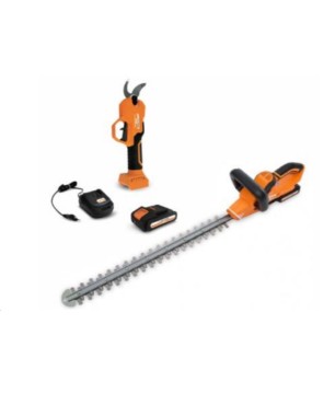 Комплект: Секатор аккумуляторный Villartec SS 20  без АКБ и ЗУ + Ножницы аккумуляторные HA 20 + Аккумулятор AS 202 + Зарядное устройство AC 202