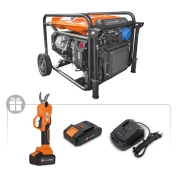 Генератор бензиновый инверторный VILLARTEC GI608, 6,0 кВт + Секатор аккум. SS20 (с 1 Аккум. 2 Ач. и ЗУ) в подарок!