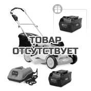 Аккумуляторная газонокосилка VILLARTEC MA4046 SET: AM405 + AC402 ( +1 Аккум. 2Ач в подарок!)