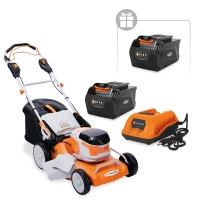 Аккумуляторная газонокосилка VILLARTEC MA4046T SET: AM402 + AC402 ( +1 Аккум. 2Ач в подарок!)