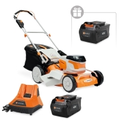 Аккумуляторная газонокосилка VILLARTEC MA4046 SET: AM405 + AC405 ( +1 Акку 2Ач в подарок!)