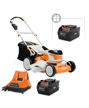 Аккумуляторная газонокосилка VILLARTEC MA4046 SET: AM405 + AC405 ( +1 Акку 2Ач в подарок!)