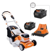 Аккумуляторная газонокосилка VILLARTEC MA4046T SET: AM405 + AC405 ( +1 Акку 2Ач в подарок!)