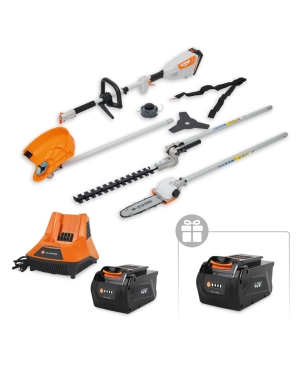 Аккумуляторный КомбиМотор VILLARTEC KА40R(4в1) SET: AM402 + AC405 ( + 1 Акку 2Ач в подарок!)