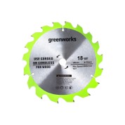 Диск пильный по дереву для циркулярной пилы 165x1.6x20 мм, 18T GreenWorks 2955807