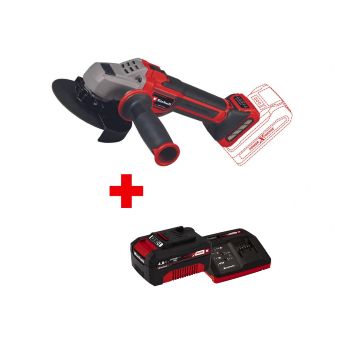 Шлифмашина угловая аккумуляторная + акк + ЗУ Einhell PXC TP-AG 18/125 CE Q Li