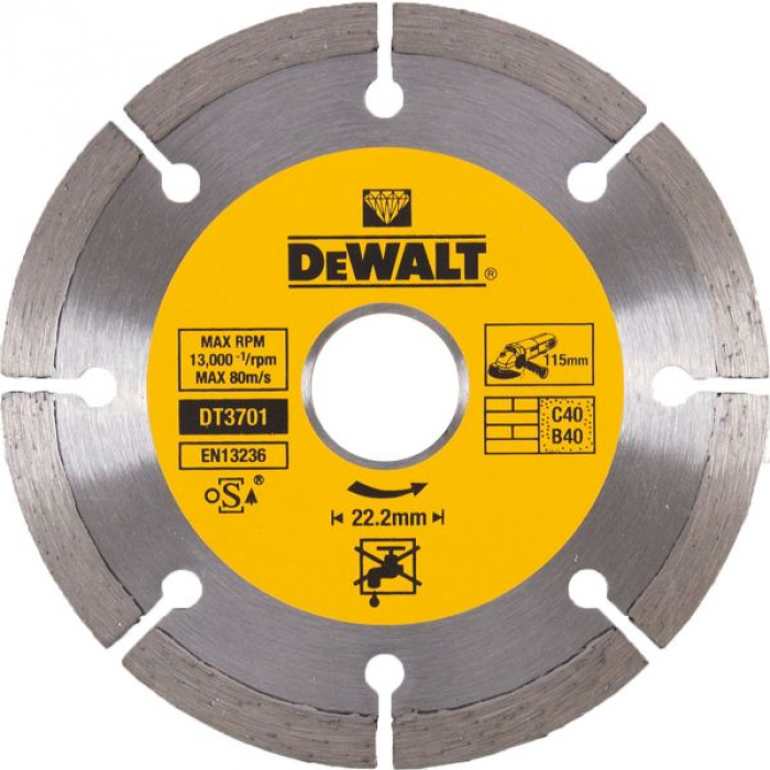 Алмазный круг сегментный универсальный DeWALT DT3701