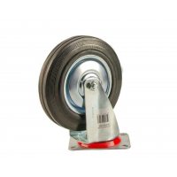 Большегрузное колесо обрезиненное Euro-Lift поворотное, без тормоза, г/п 100кг (125*37,5 мм)