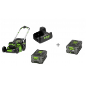 Комплект: Газонокосилка самоходная аккумуляторная 60V GREENWORKS GD60LM51SP, З/У G60DC10, Аккумулятор G60B5 60V + 2й АКБ в подарок