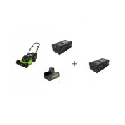 Комплект: Газонокосилка самоходная аккумуляторная 82V GREENWORKS GC82LM51SP2, Зарядное устройство, Аккумулятор GD-82 + 2й АКБ в подарок