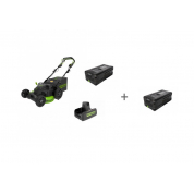 Комплект: Газонокосилка аккумуляторная GREENWORKS TwinForce 82V, Зарядное устройство G82C2, Аккумулятор GD-82 + 2й АКБ в подарок