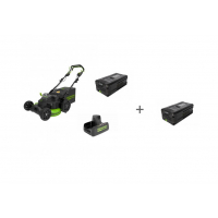 Комплект: Газонокосилка аккумуляторная GREENWORKS TwinForce 82V, Зарядное устройство G82C2, Аккумулятор GD-82 + 2й АКБ в подарок