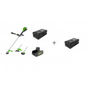 Комплект: Аккумуляторный триммер Greenworks TB201H, 82V, Зарядное устройство G82C2, Аккумулятор G82B5 + 2й АКБ в подарок