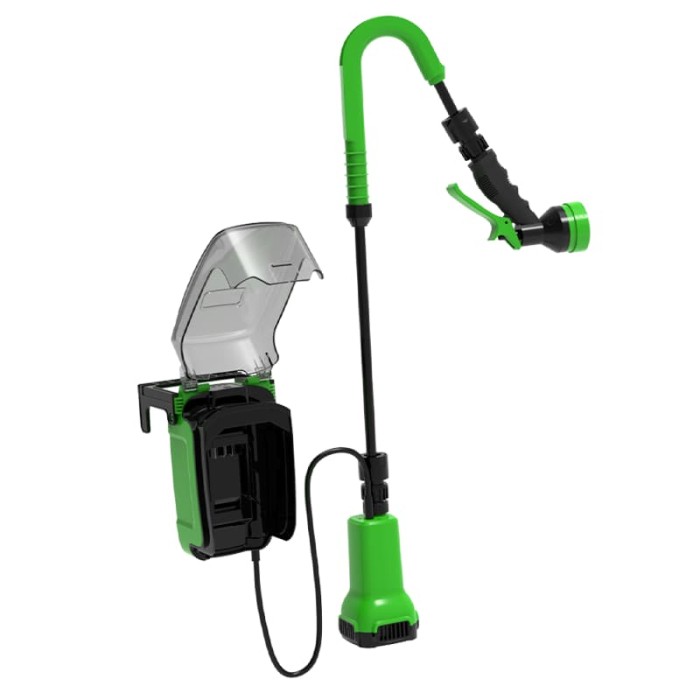 Насос аккумуляторный для полива из бочки Greenworks G24SWP 24V с 1 АКБ 4Ач и ЗУ