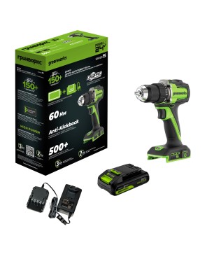 Дрель-шуруповерт аккумуляторный Greenworks DD560 24V, с 1 АКБ 2Ач и ЗУ