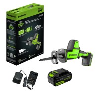 Пила сабельная аккумуляторная Greenworks GPT-CRS-25 24V, с 1 АКБ 4Ач и ЗУ