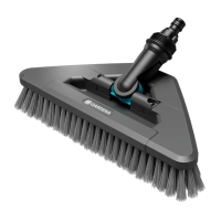 Щетка Gardena Cleansystem Handle Brush с мягкой гибкой ручкой, предназначенная для больших и деликатных поверхностей