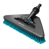 Щетка Gardena Cleansystem Handle Brush с жесткой гибкой ручкой, предназначенная для больших, износостойких поверхностей