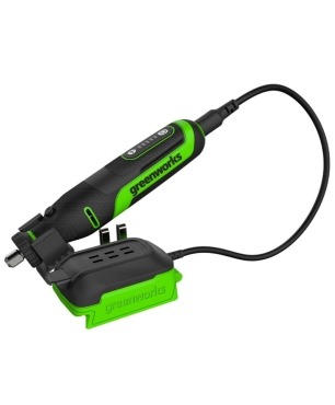 Гравер аккумуляторный GREENWORKS G24RT 24V, с 1 АКБ 2Ач и ЗУ