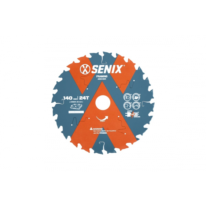 Диск пильный по дереву 140х20 мм, 24Т SENIX AECS-0001