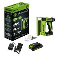 Степлер аккумуляторный Greenworks G24CS10 24V, с 1 АКБ 2Ач и ЗУ