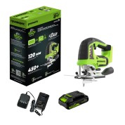 Лобзик аккумуляторный Greenworks GD24JS120 24V, с 1 АКБ 2Ач и ЗУ