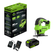 Лобзик аккумуляторный GREENWORKS GD24JS90 24V, с 1 АКБ 4Ач и ЗУ