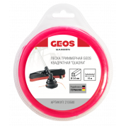 Леска триммерная GEOS квадратная Quadra 3.0мм, 15м