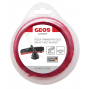 Леска триммерная GEOS витая Twist Whisper 2.4мм, 15м