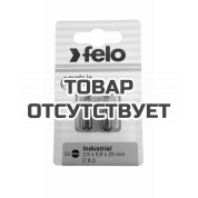 Бита Плоская шлицевая 3,5X0,6X25, серия Industrial, 2шт в блистере Felo 02031036