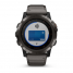 Умные часы титановые серые с титановым DLC ремешком Garmin Fenix 5X Plus Sapphire