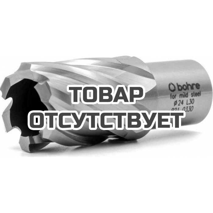 Сверло по металлу BOHRE HSS 24х30 мм корончатое с хв. weldon 19 мм (3/4'')