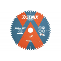 Диск пильный по дереву 235х30 мм, 60Т SENIX AECS-0013