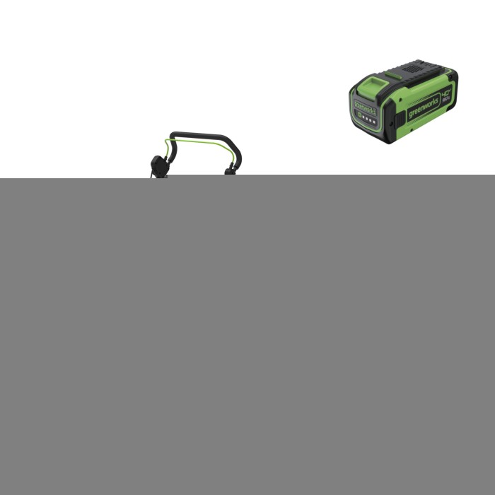 Комплект: Аэратор скарификатор аккумуляторный GREENWORKS GD40SC38II 40v без АКБ и ЗУ + Аккумулятор G40B8 + Зарядное устройство-слайдер G40UCM2M