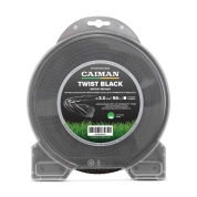 Леска триммерная Caiman Twist Black спираль, клевер 3,0 мм, 56 м